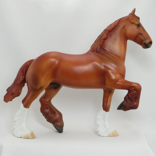 SATCH - OOAK Fiery Chestnut Trotting Draft Horse 5/15