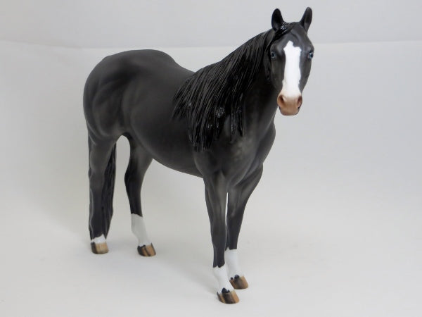 JACKIE O - Glossy Mane & Tail w/ Dapples Black Stock Horse LE15 2/15