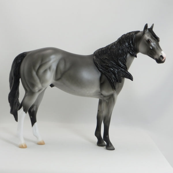 TEN OF SPADES - OOAK Dapple Gray Model Stock Horse - 5/15
