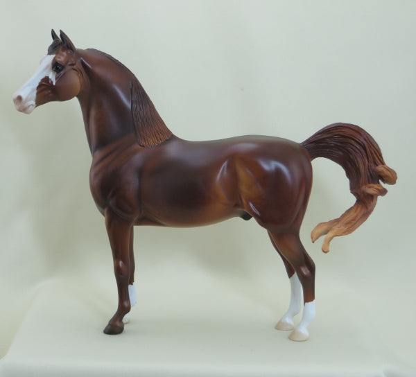 MAHJONG - OOAK Dapple Chestnut Morgan Model Horse - 4/15