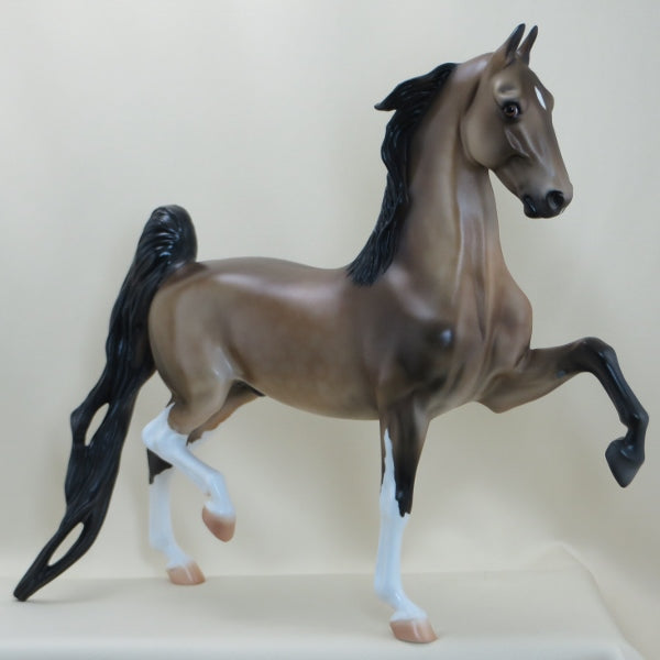 JAM ON GERRY'S ROCK - OOAK Sooty Buckskin Saddlebred Model Horse - 3/15