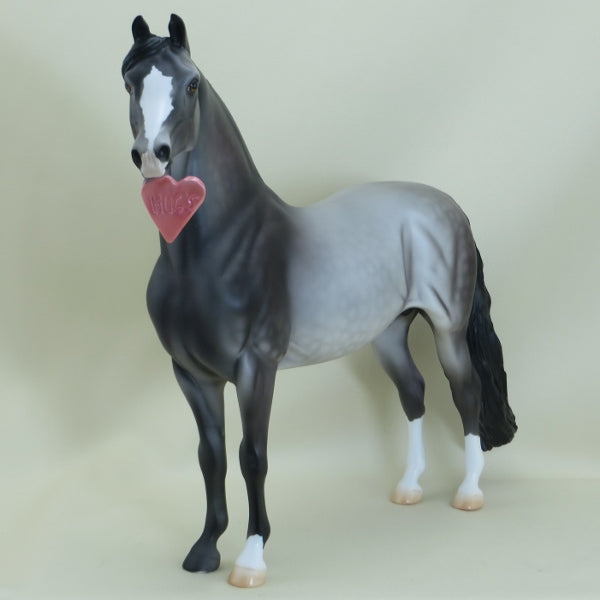 MACQUAID - OOAK Dapple Rose Gray Morgan with "Hugs" Heart - 3/15