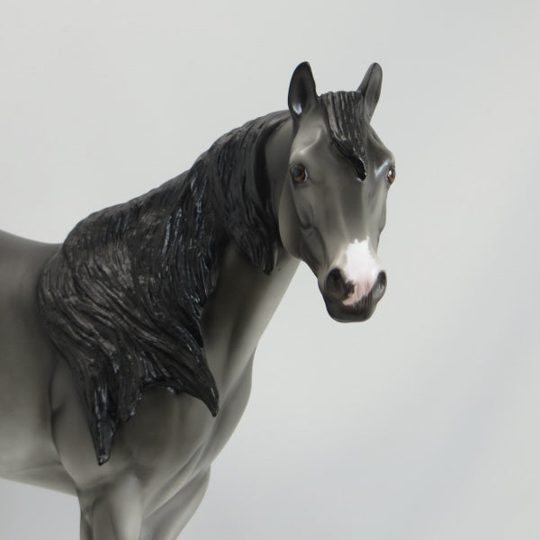 TEN OF SPADES - OOAK Dapple Gray Model Stock Horse - 5/15