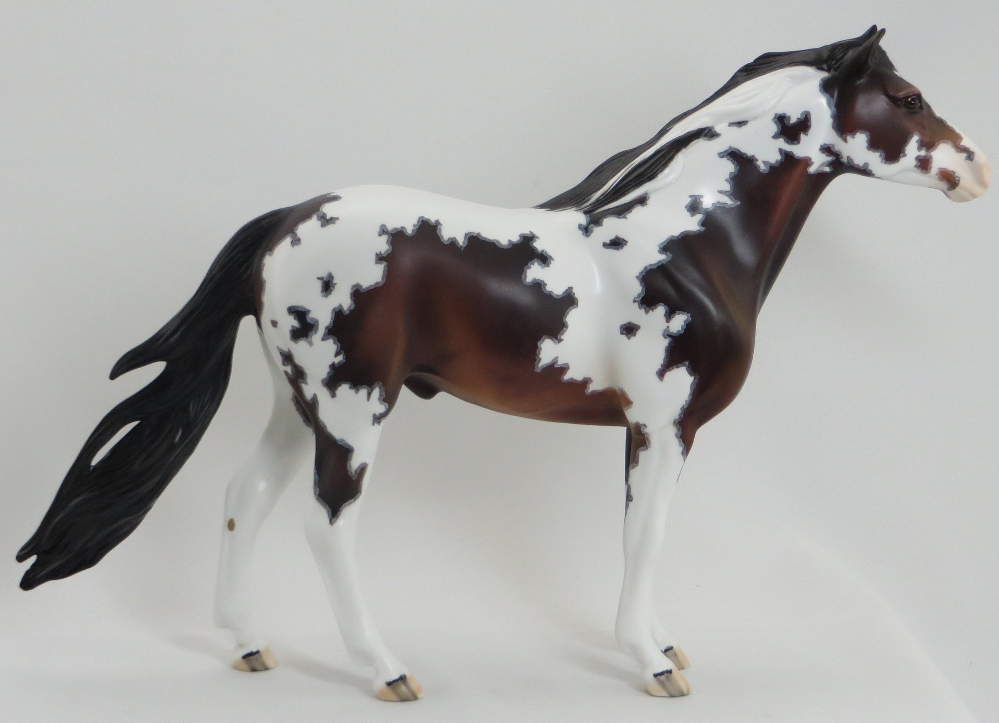 GLADSTONE - Bay Pinto Mustang Model Horse with Mapping - LE15 - 5/15