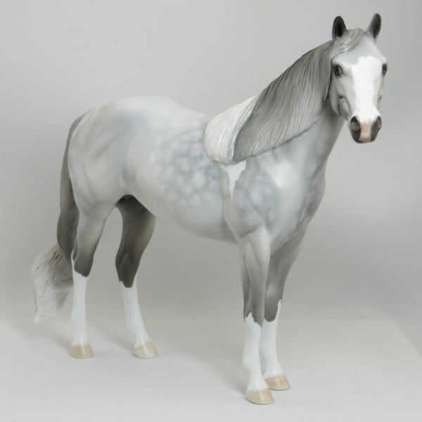 MOTHER NATURE'S SON - OOAK Star Dapple Gray Paint Stock Horse 5/15