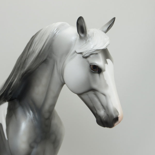 THE BEST DAY - OOAK Dapple Gray Pinto Tennessee Walker Model Horse - 5/15