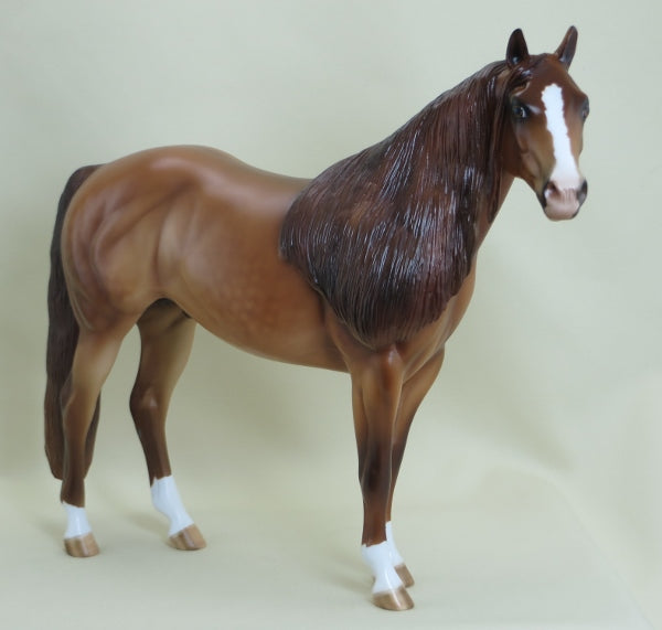 SHINE YOUR WAY - OOAK Dapple Chestnut Extreme Long Mane & Forelock Stock Horse 3/15