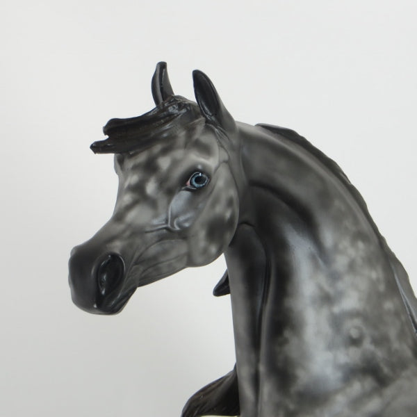 SNOWSHOES - OOAK Marbled Gray Appaloosa Arabian Model Horse