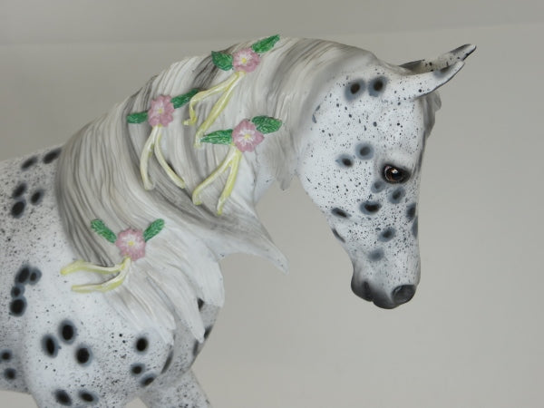 THE THEORY OF EVERYTHING - OOAK Appaloosa Thoroughbred with Delicate Flowers & Ribbons - 2/15