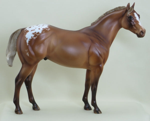 TADPOLE - OOAK Chestnut Blanket Appaloosa with Detailed Etching by Julie Keim - 3/15