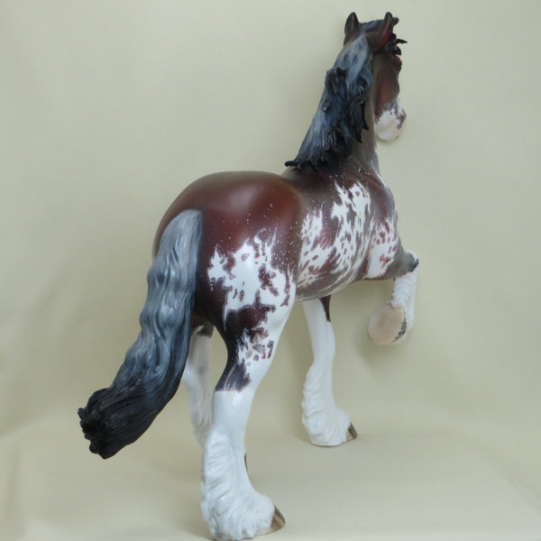 MASTER BLASTER - OOAK Extreme Mapped Bay Pinto with Blowing Strands 4/15