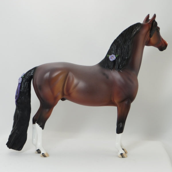 ORGANIC LAVENDER - Frosty Bay Roan Morgan Model Horse with Flowers - LE4 - 5/15