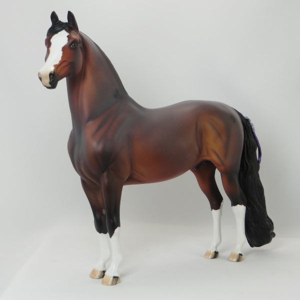 ORGANIC LAVENDER - Frosty Bay Roan Morgan Model Horse with Flowers - LE4 - 5/15