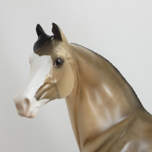 MAHKAH EARTH - Dapple Buckskin Pinto Morgan Model Horse - LE2 - 5/15