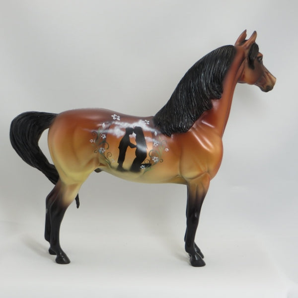 I LOVE YOU MOM - OOAK Golden Bay Morgan Model Horse with Mothers Day Theme - 5/15