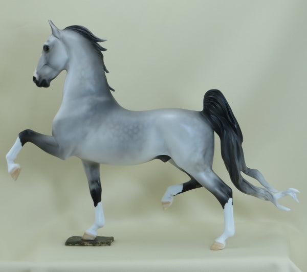 MACCABE - OOAK Dapple Gray Saddlebred with Lifted Tail - 3/15