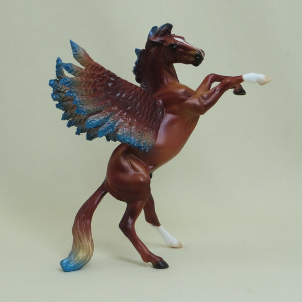 FIREBIRD - OOAK Chestnut Pegasus Rearing Chip - 4/15