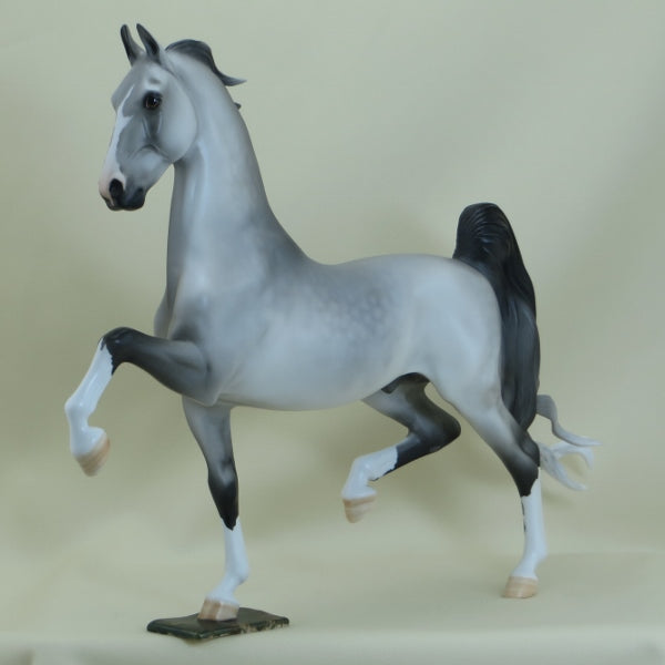 MACCABE - OOAK Dapple Gray Saddlebred with Lifted Tail - 3/15