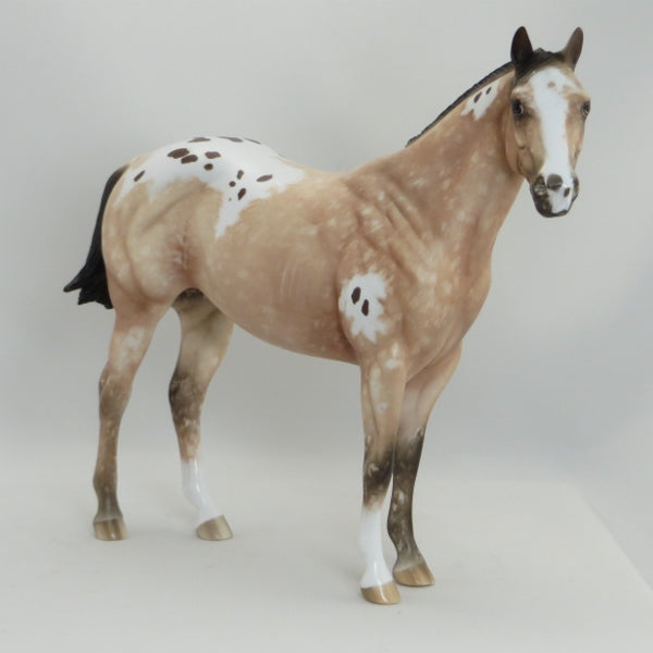 SKY HAWK - OOAK Varnish Roan Appaloosa Stock Horse by Sheryl Leisure - 5/15
