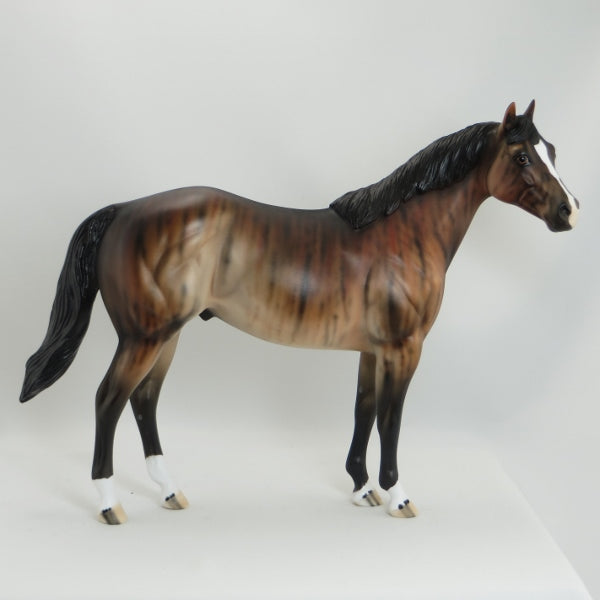 LAPU CEDAR BARK - OOAK Bay Brindle Stock Model Horse - 5/15
