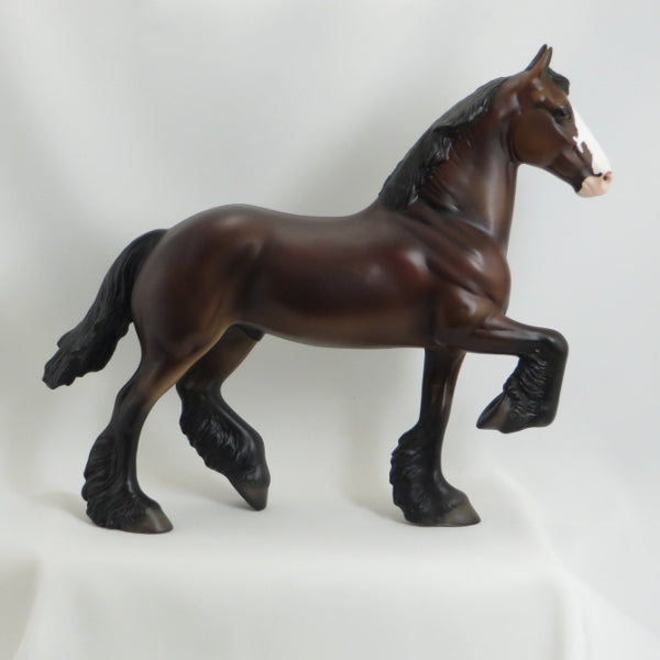 SHUN - OOAK Dark Bay Trotting Draft Horse 5/15