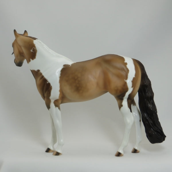TOPEKA - OOAK Dapple Buckskin Tobiano Paint with Etching 4/15