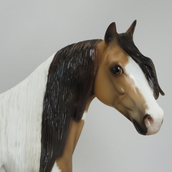 TOPEKA - OOAK Dapple Buckskin Tobiano Paint with Etching 4/15