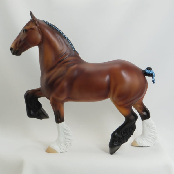 GERMANIA - Bay Trotting Draft Horse w/ Blue Ribbons LE5 5/15