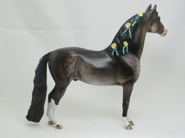 H & K (HUGS & KISSES) - OOAK Dapple Gray Morgan with Flowers & Bows 2/15