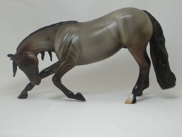 CHILLAXIN - OOAK Bay Roan w/ Corn Spots Bowing Horse 2/15