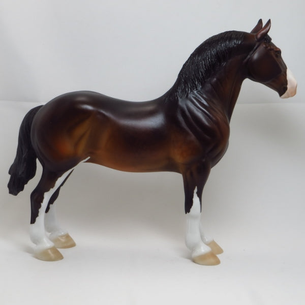 THE ROVER - OOAK Dark Dapple Bay Standing Draft Horse 2/15