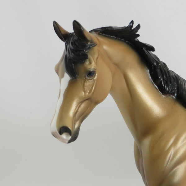 MAMA'S GOLDEN BOY - OOAK Golden Bay Appaloosa Model Horse - 5/15