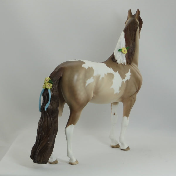 COMMADORE - OOAK Dapple Champagne Overo Pinto Morgan with Flowers by Sheryl Leisure - 5/15