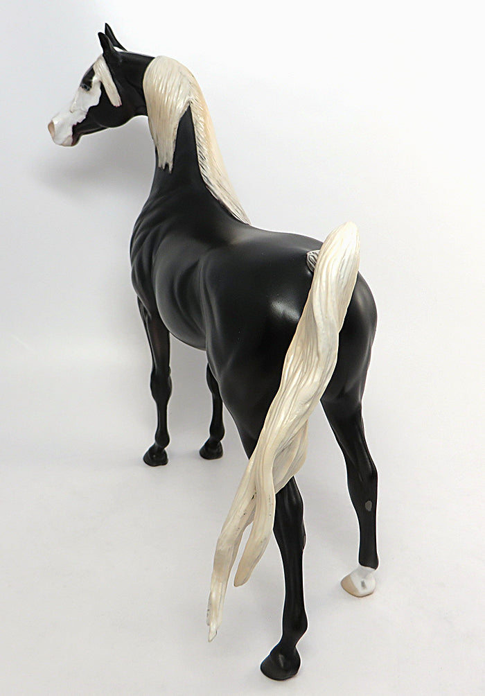 BLACK JACK-OOAK BLACK ARABIAN MODEL HORSE 8/2