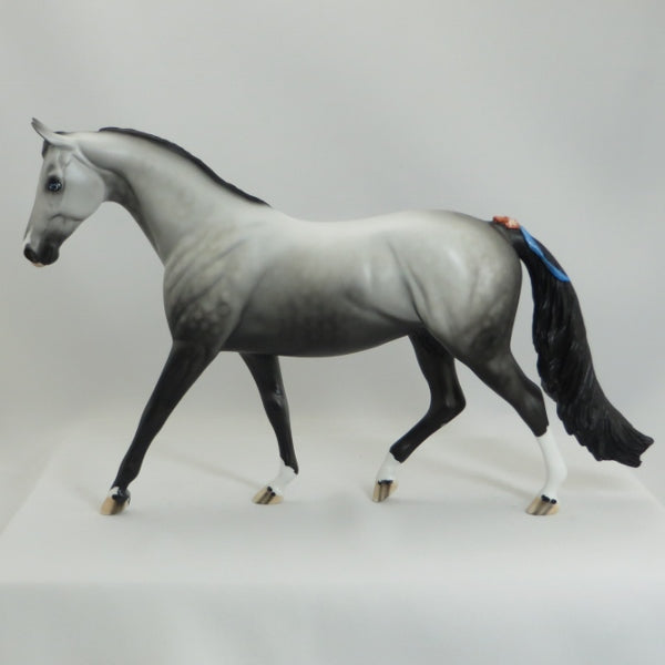 NATURE'S WONDER - OOAK Pony Dapple Gray with Peach Flowers - 5/15