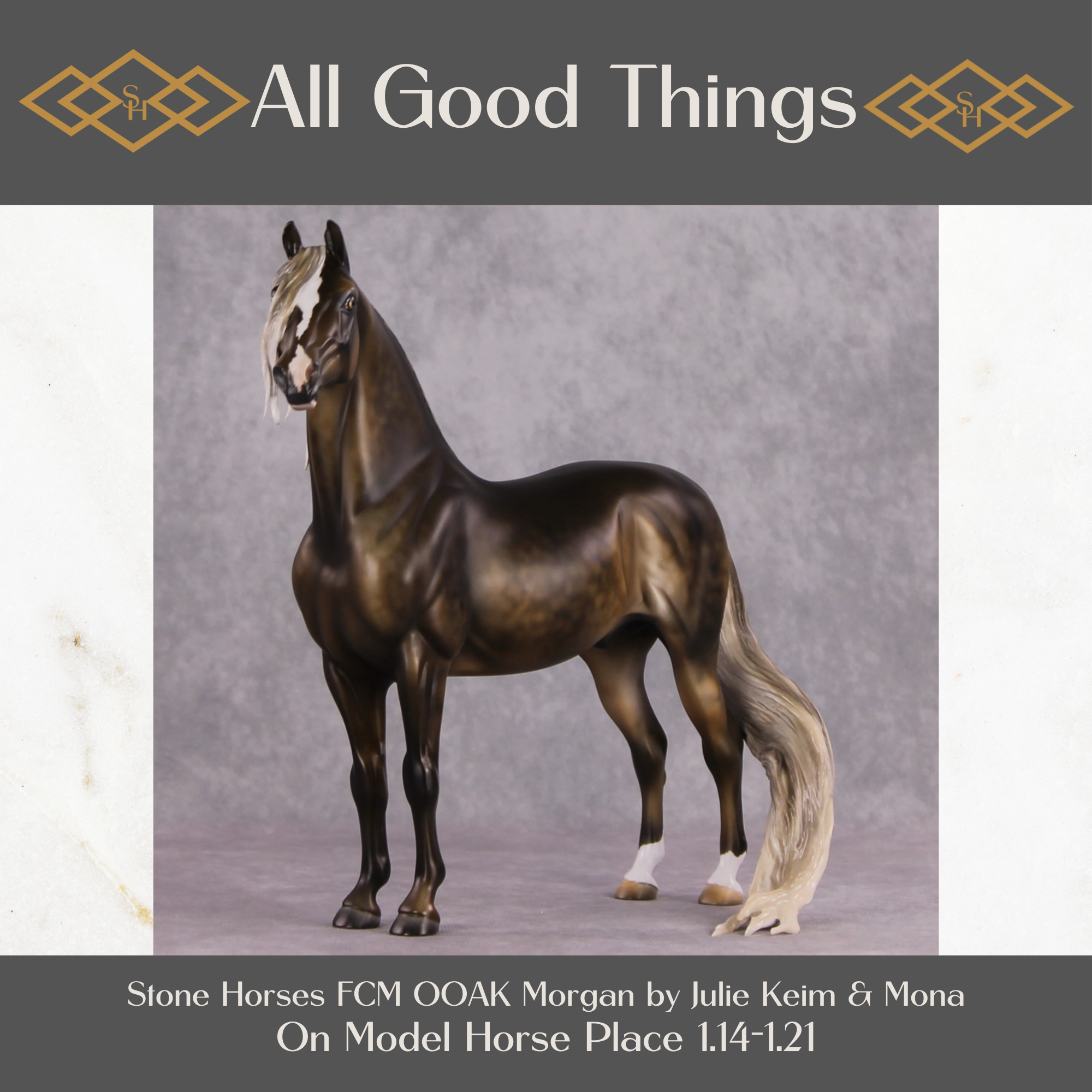 "All Good Things" OOAK Dappled Silver Morgan by Julie Keim & Mona Best Offer 1/21/25