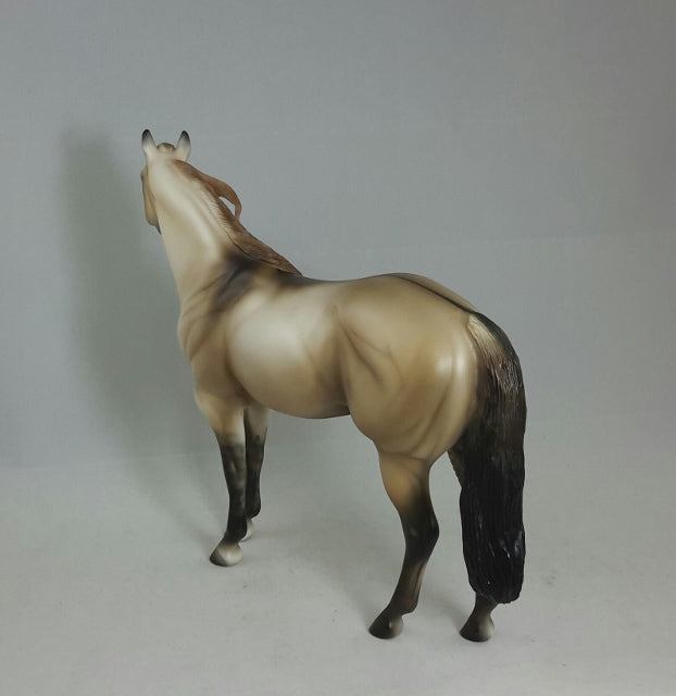 RUM SWIZZLE - Dun Stock Horse Sculpture by Sheila Bishop