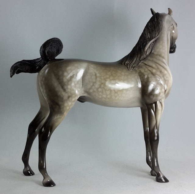 TUXEDO JUNCTION - OOAK Arabian Horse Sculpture by Sheryl Leisure