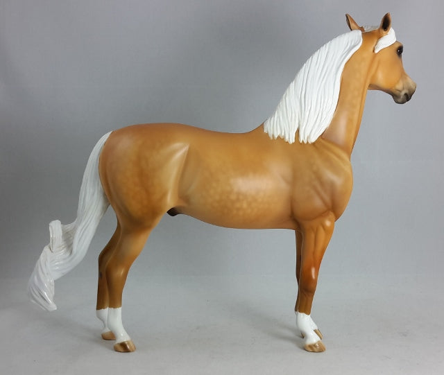 TRIUMPH IN THE USA - Golden Palomino Morgan Horse Sculpture