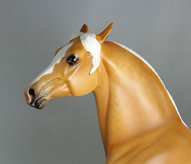 TRIUMPH IN THE USA - Golden Palomino Morgan Horse Sculpture