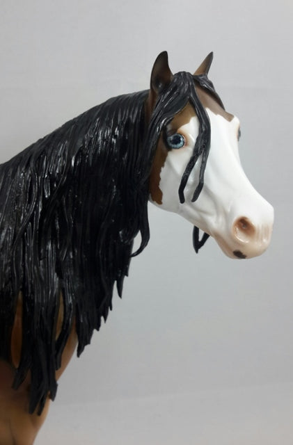 HARISSA - OOAK BUCKSKIN SPLASH OVERO STOCK HORSE