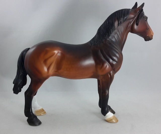 RATATOUILLE - Bay Dapple Standing Drafter Model Horse