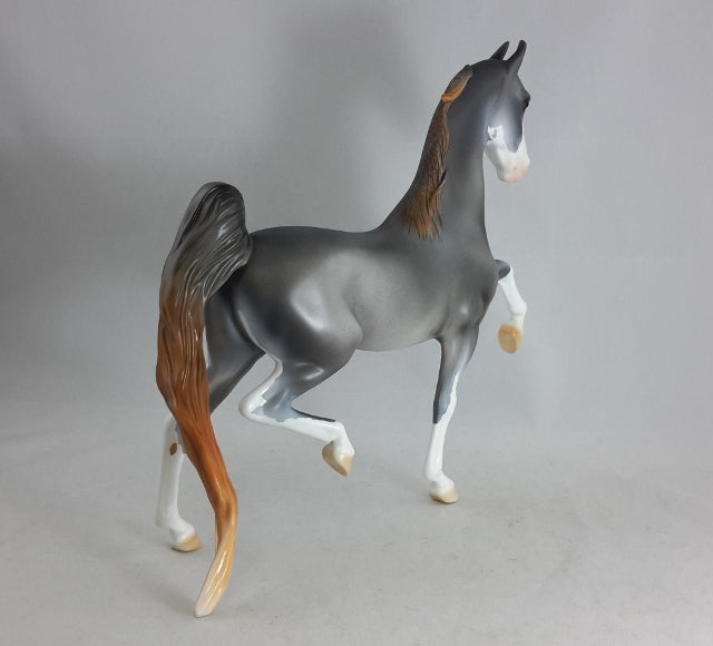 CARAWAY - Chestnut Sabino Going Gray Saddlebred Model Horse - Fall Edition