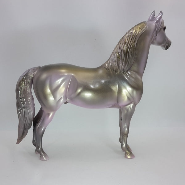 BOUGHS OF HOLLY - OOAK Metallic Lavender Gold Deco Morgan Model Horse - 12/14