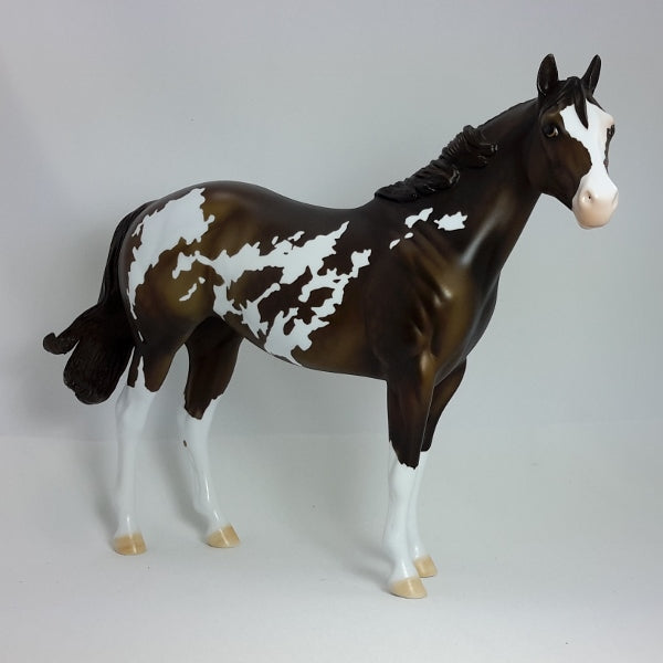 COCOA EXPRESS - OOAK Dapple Brown Paint Stock Horse 1/15