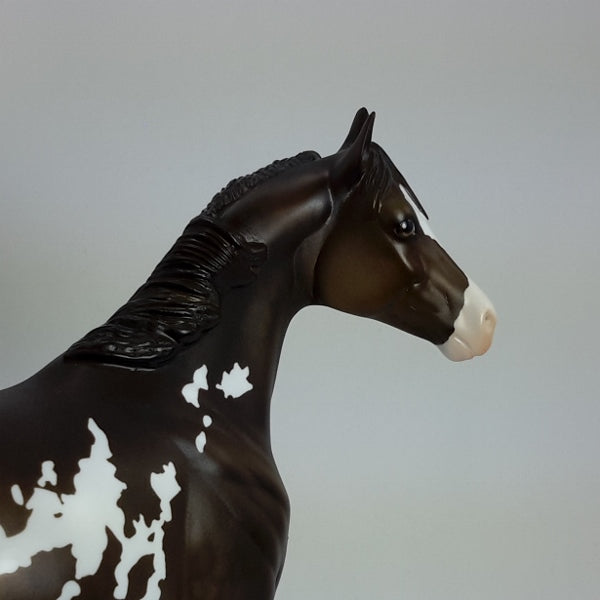 COCOA EXPRESS - OOAK Dapple Brown Paint Stock Horse 1/15
