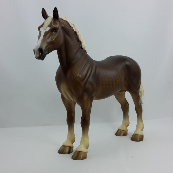 RENEWED MIND - OOAK Dapple Chocolate Sorrel Standing Drafter by Sheryl Leisure 1/15