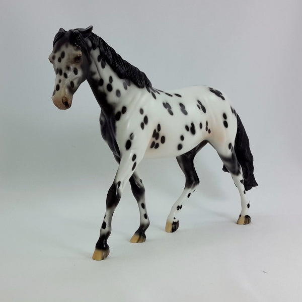 BLACK CAT - OOAK Black Leopard Appaloosa Pony 1/15