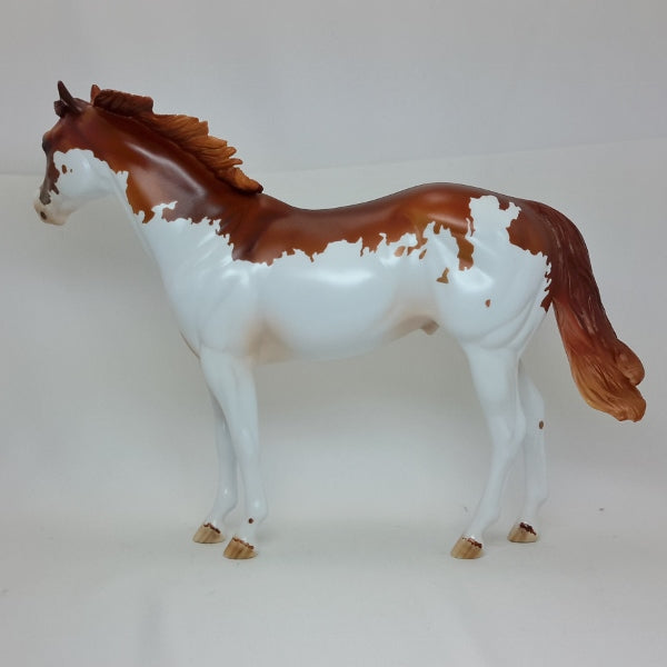 ADORING HEART - OOAK Chestnut Splash Paint Stock Horse 2/15