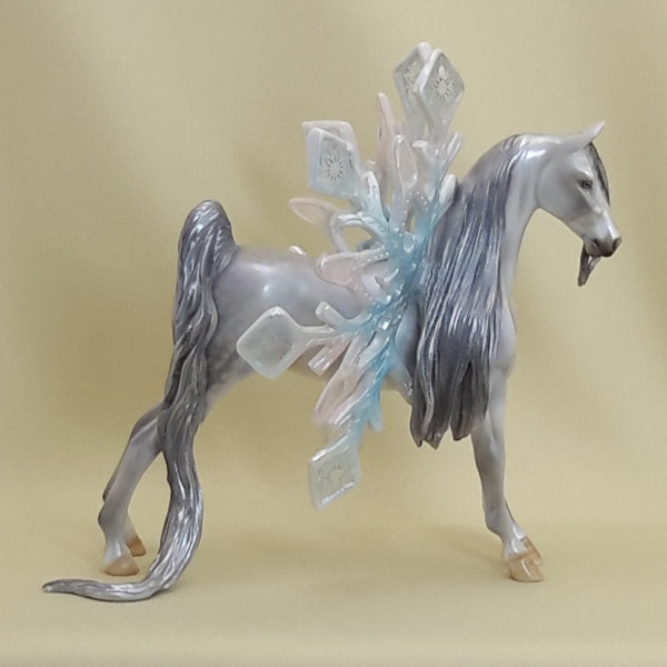 ARCTIC SOUL MIST - OOAK Snowflake Winged Dapple Gray Pebbles Saddlebred 3/15